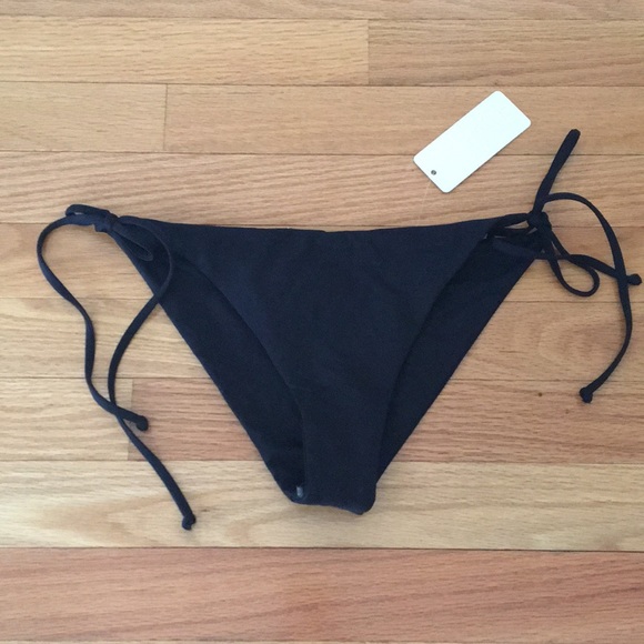 L Space Swim Nwt L Space Lily Black Side Tie Bikini Bottoms Poshmark